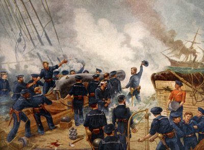 Kearsage Sinking the Alabama, June 19th 1864 by Henry Alexander Ogden